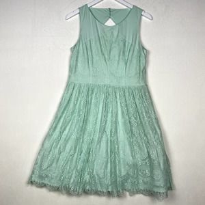 Jessica Simpson Women's Size 10 Mint Lace Fit & Flare Sleeveless Mini Dress